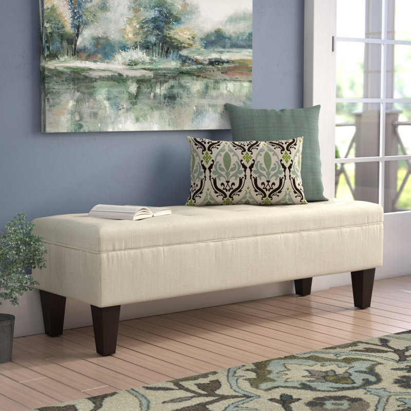 Potrero Upholstered Storage Bench, Arcadia Natural