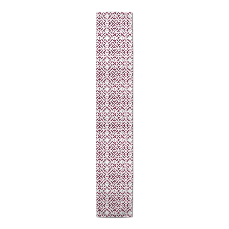 Milligan Tile Table Runner, 72" x 16", Burgundy