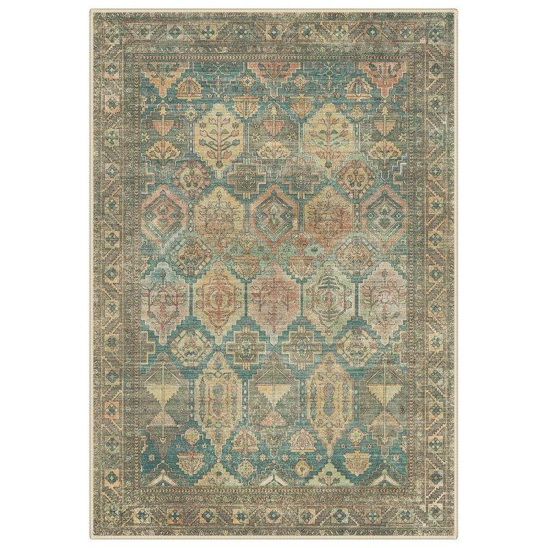 Machine Printed Area Rug, Rectangle 160 x 230 cm, Sage Green