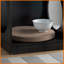 Table basse ronde pour animaux de compagnie en cacao rouge - Tapis amovible facile à nettoyer et amp; Ouvertures latérales adaptées aux animaux de compagnie