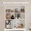 Armoire de rangement de 62 po de hauteur avec tiroirs, armoire de cuisine moderne avec tablette ouverte à 3 niveaux et grand comptoir, pour café, salle à manger-1605481772