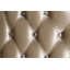 Causeuse Kin, 5 coussins décoratifs, brun clair capitonné, blanc antique