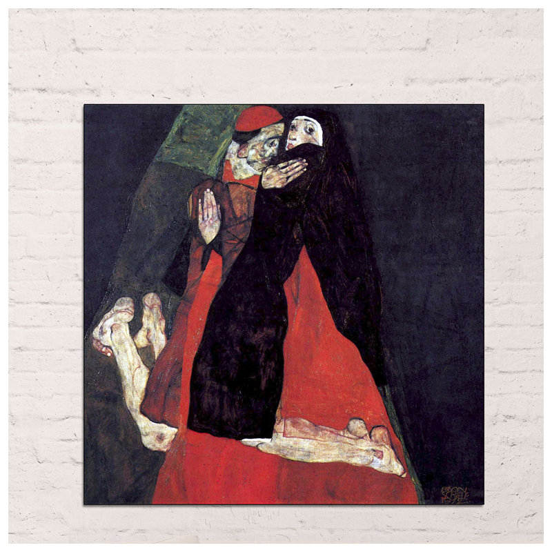 Egon Schiele - Wrapped Canvas Painting, 100cm H x 100cm W x 1.8cm D