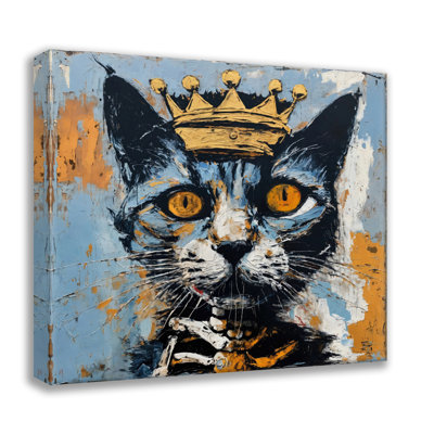 «Cat 25-Homage-Basquiat», estampe numérique sur toile tendue avec châssis