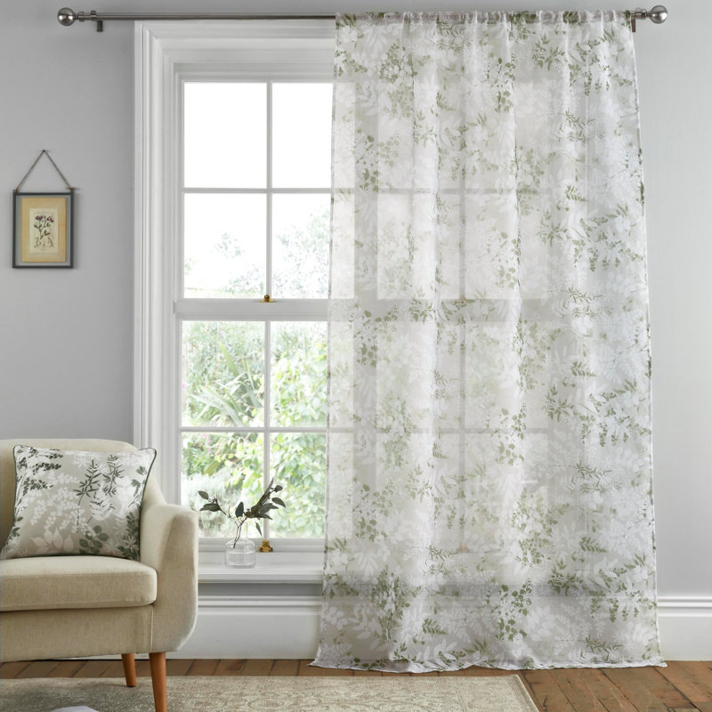 Tiverton 100% Polyester  Voile Panel, Width 137 x Drop 140 cm