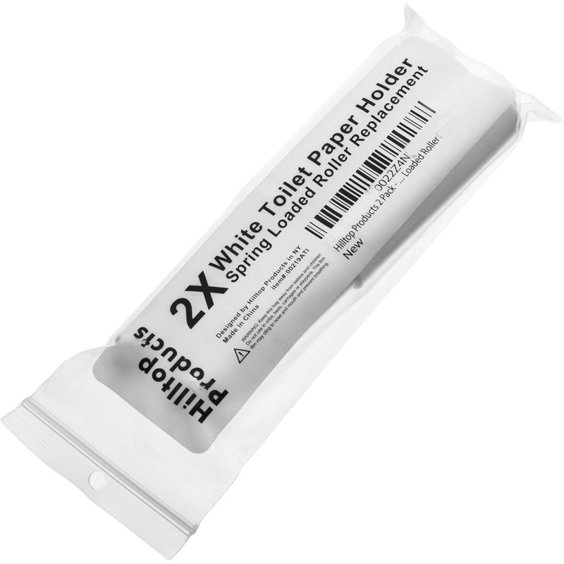 2 Pack - Toilet Paper Holder Spring Loaded Roller Replacement Rod