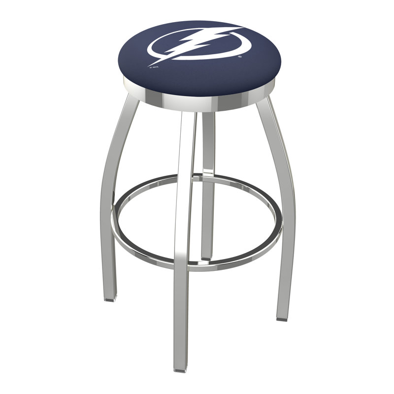 NHL Swivel Extra Tall Stool, Tampa Bay Lightning, Chrome, "Bar Stool (30" Seat Height)"
