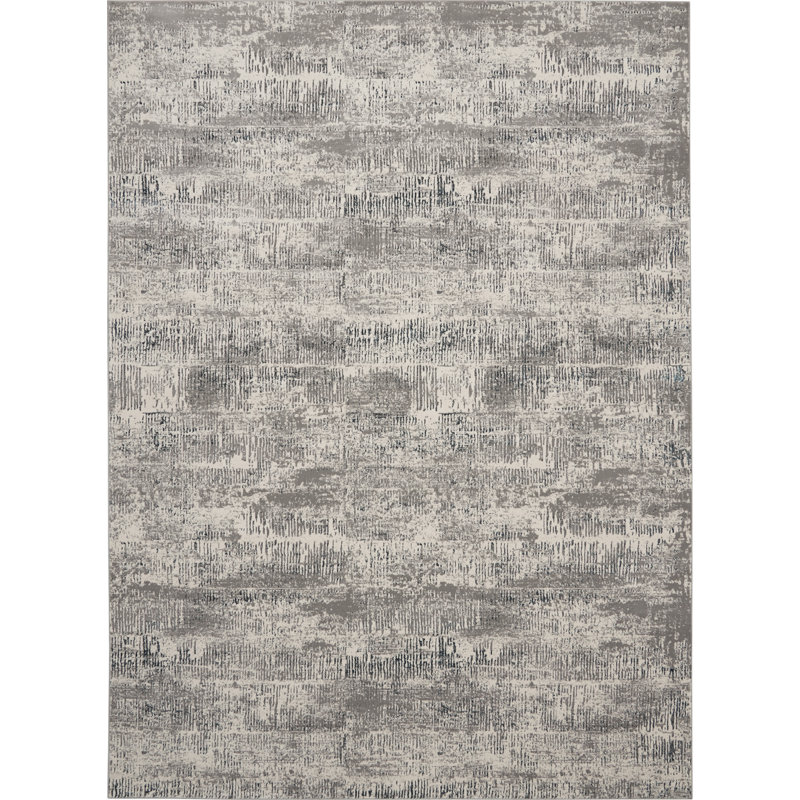 Uptown Abstract Area Rug in Gray, Rectangle 7'10" x 9'10"