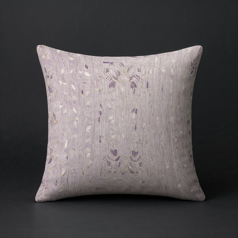 Coussin décoratif intérieur et extérieur Modern, Beige abstrait 48, Carré 16 po