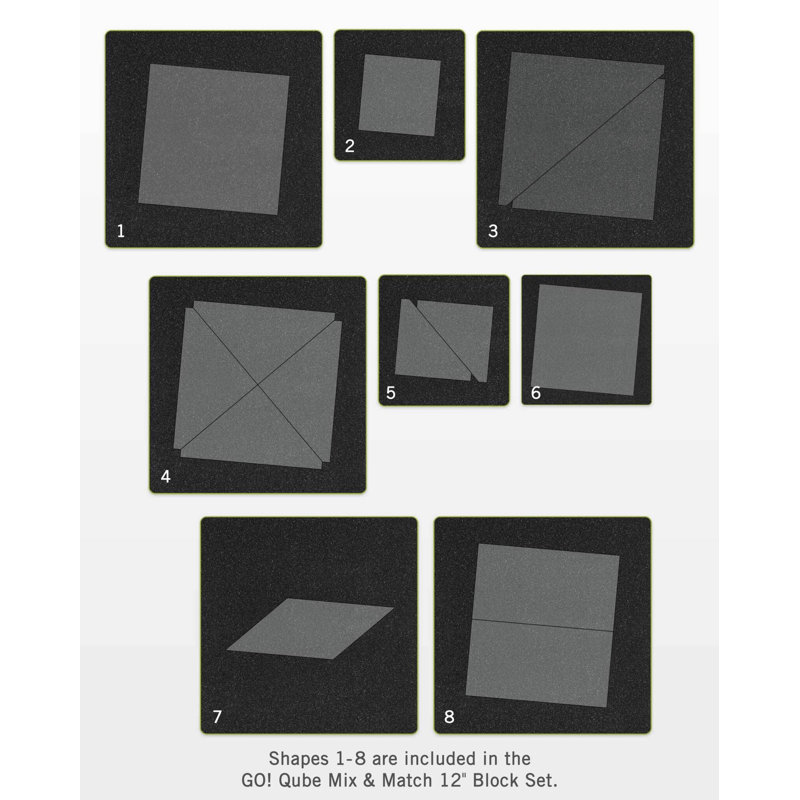AccuQuilt GO! Bloc Qube Mix & Match 12 po