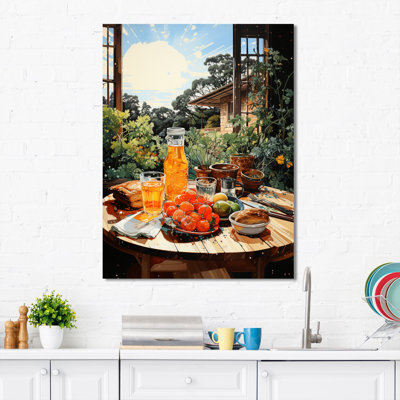 Art alimentaire sur toile, impression de décoration de cuisine déjeuner - fête du matin IV