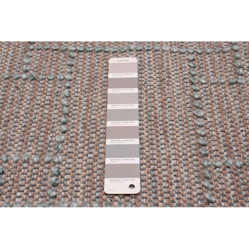Tapis brun rectangulaire en laine tressé à la main Subash 6 pi x 9 pi Subash