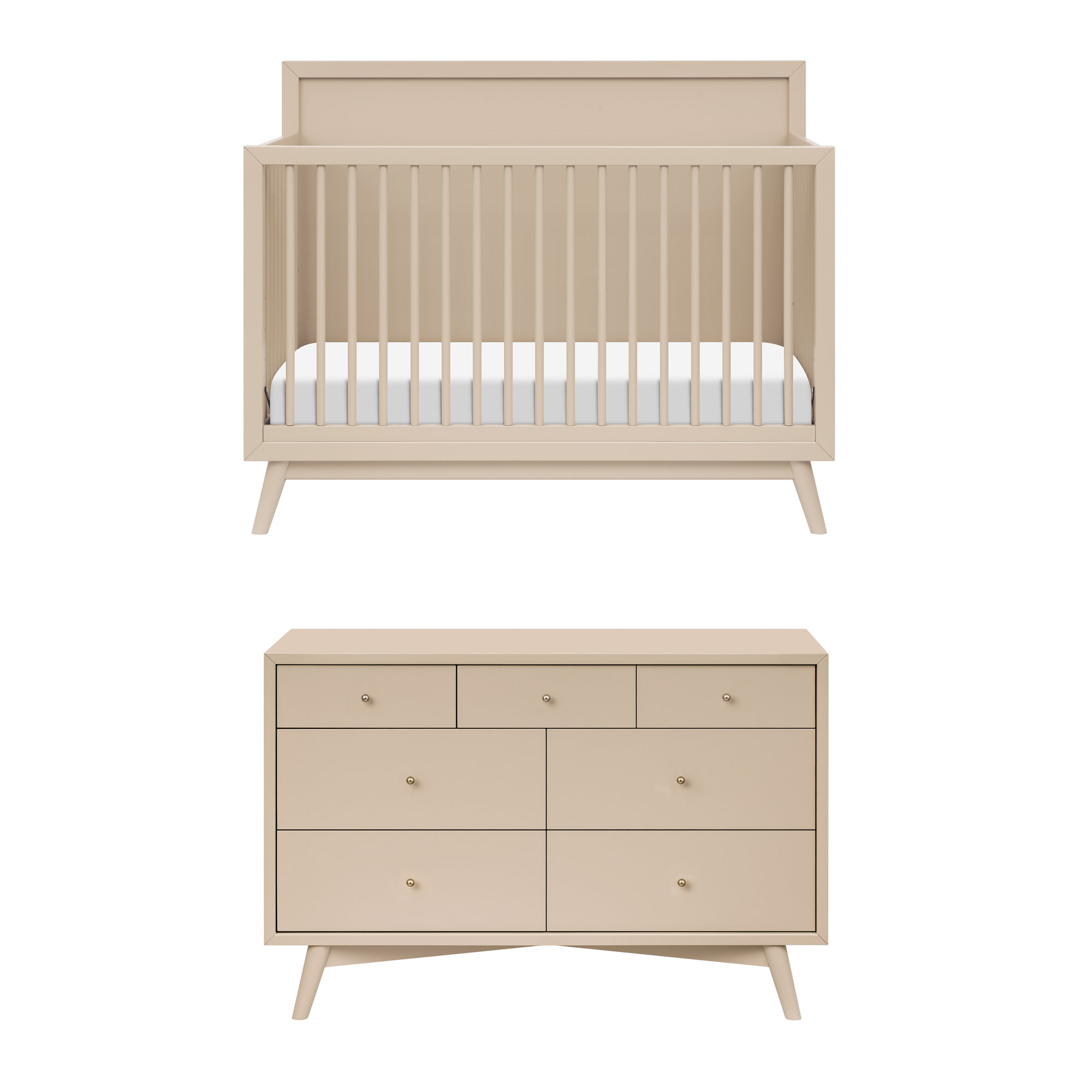 Palma Convertible Standard Nursery Furniture Set, Taupe