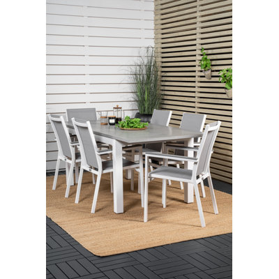 Jayesh 6 - Person Patio Dining Set with Extendable Rectangular Table