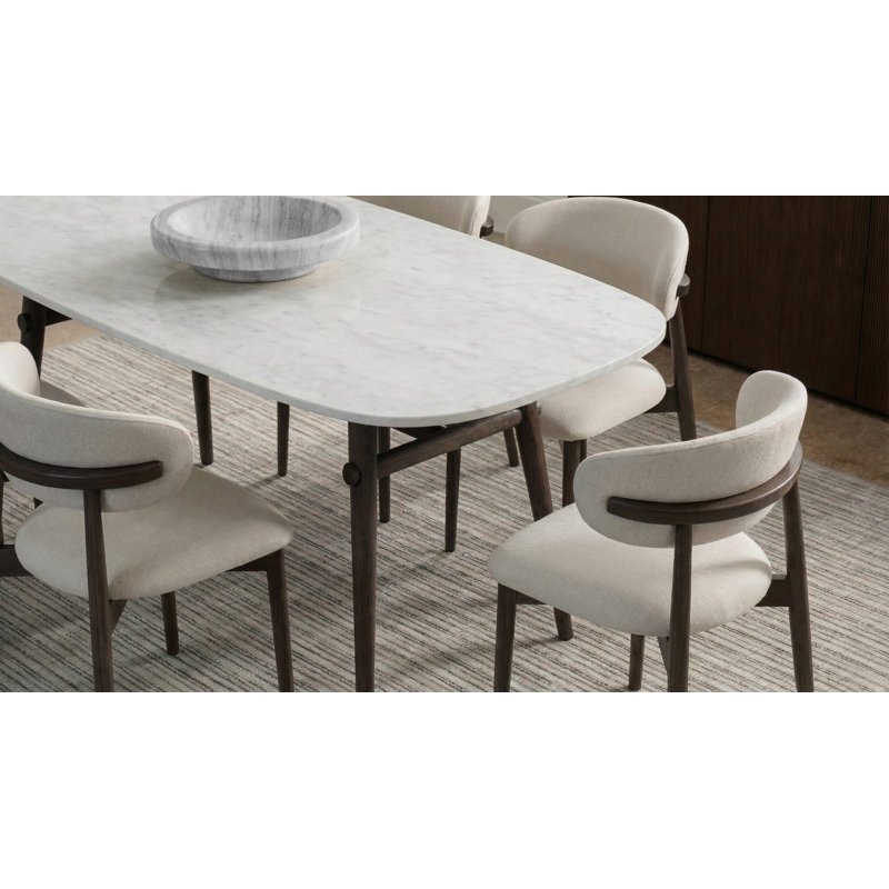 Table de salle à manger Madrid Quartz, Brown, 30" H x 70.87" L x 35.43" W