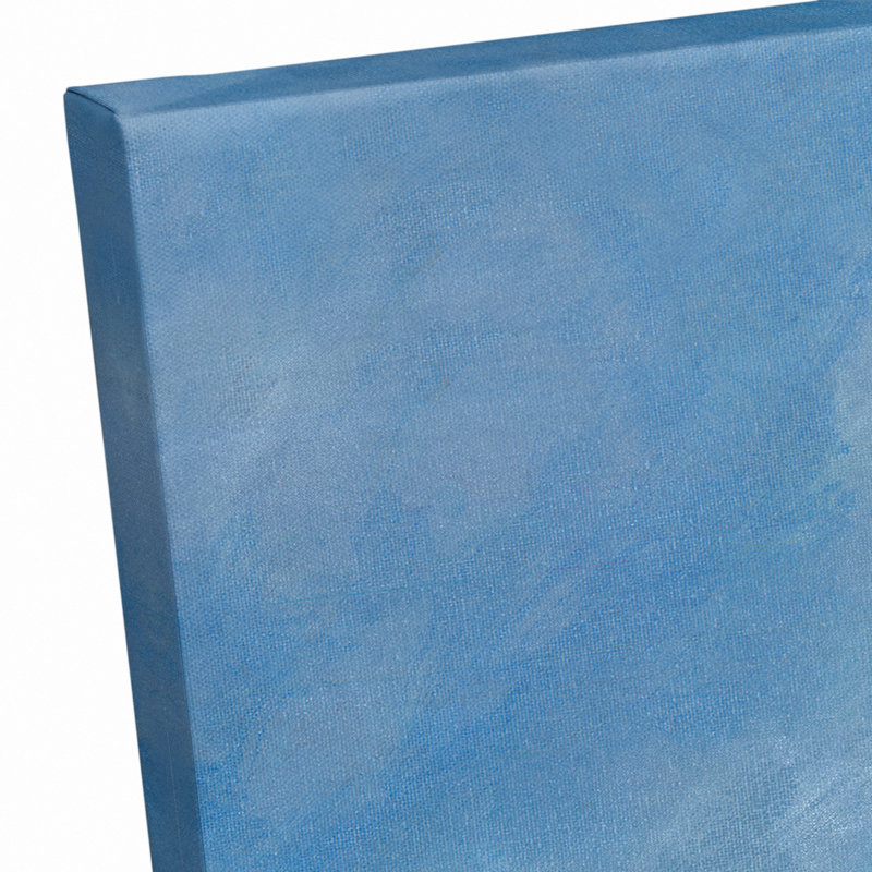 Pêche et lever de soleil bleu - reproduction d'art sur toile tendue