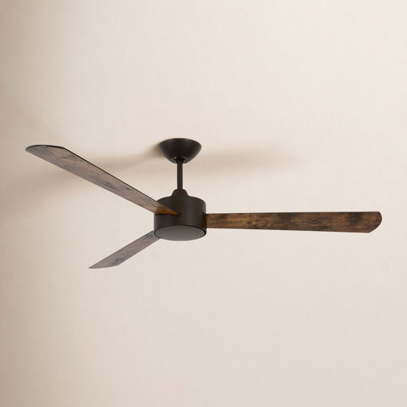 52" Tora 3 - Blade Standard Ceiling Fan with Remote Control, Oil Rubbed Bronze