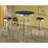 Black And Chrome Round Bar Table-785070950