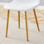Chaise de luxe simple en lin avec structure en métal à haute résilience et pieds en métal