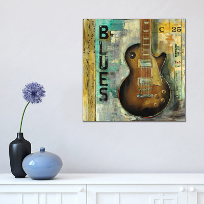 Blues 1 Piece Wrapped Canvas Wall Art