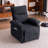 160°Recliner Chair for Elderly Seniors-Manual Push Back Reclining Chair with 8-Point Massage & Heating, Plush Chenille Fabric & Remote Control, Side Storage Pockets for Living Room, Bedroom-250893982