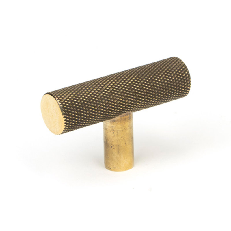 Bar Handle, Aged Brass
