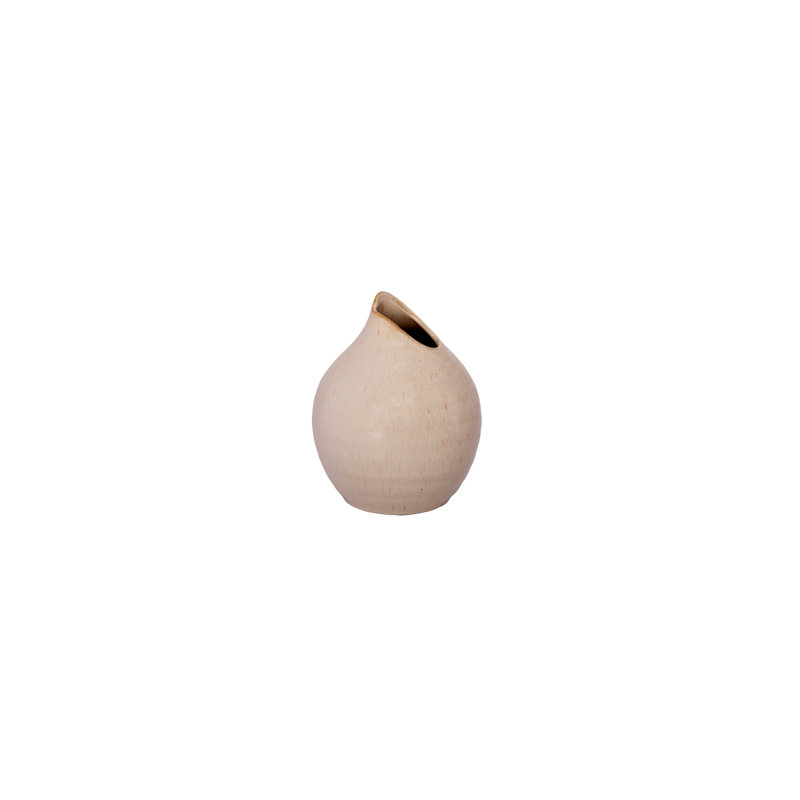 Ceramic Vase White..6.50"x6.50"x8.25"h