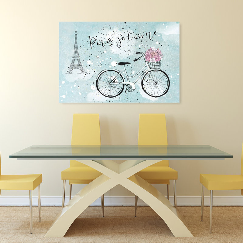 Impression sur toile Parisian Bicycle Dreams, H 32 po x l 48 po