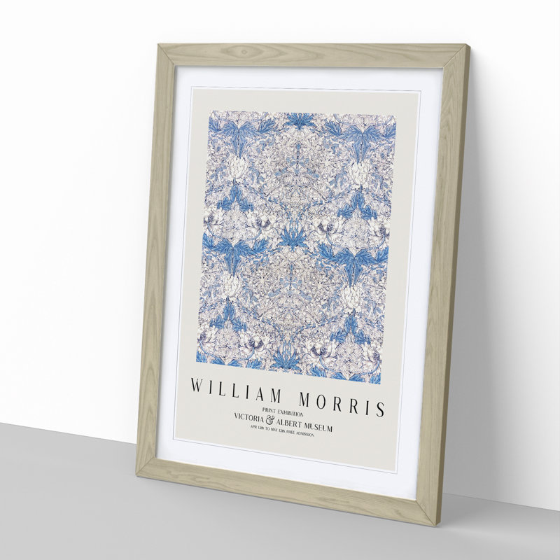Honeysuckle Vol.1 by William Morris - Picture Frame Painting, Oak Framed, 36cm H x 27cm W x 2cm D