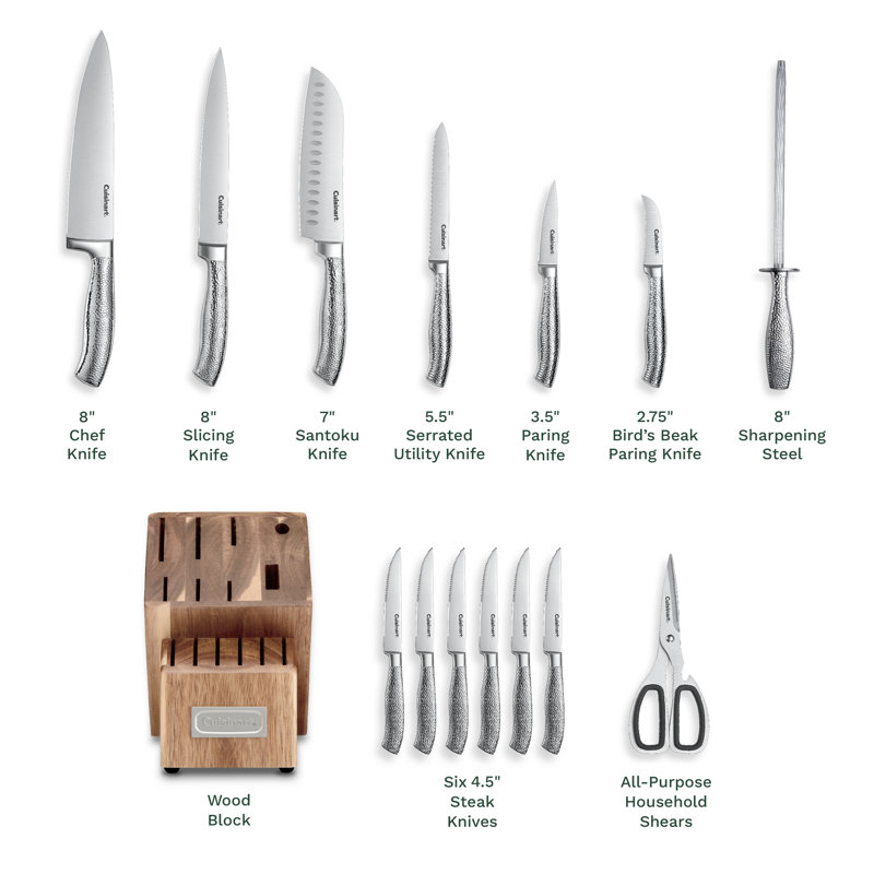 Cuisinart 15pc Stainless Steel Cutlery Block Set