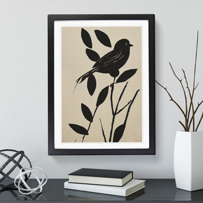 Silhouette of a Bird - Framed Print