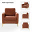 Fauteuil club capitonné en velours Cedarpoint-1571821695