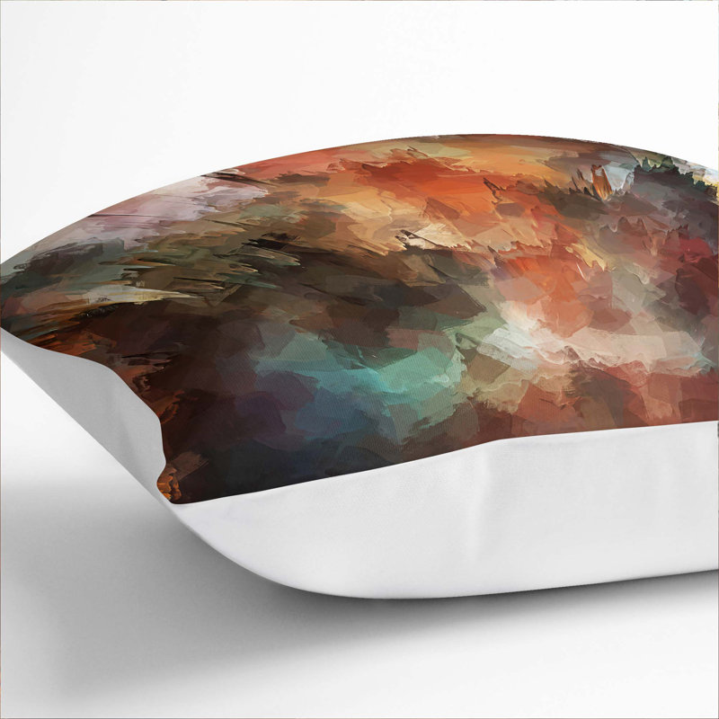 Abstract Square Cushion, 55cm H x 55cm W x 20cm D, White