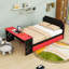 Lit de jour double avec couchette simple, bureau et port USB-339597777