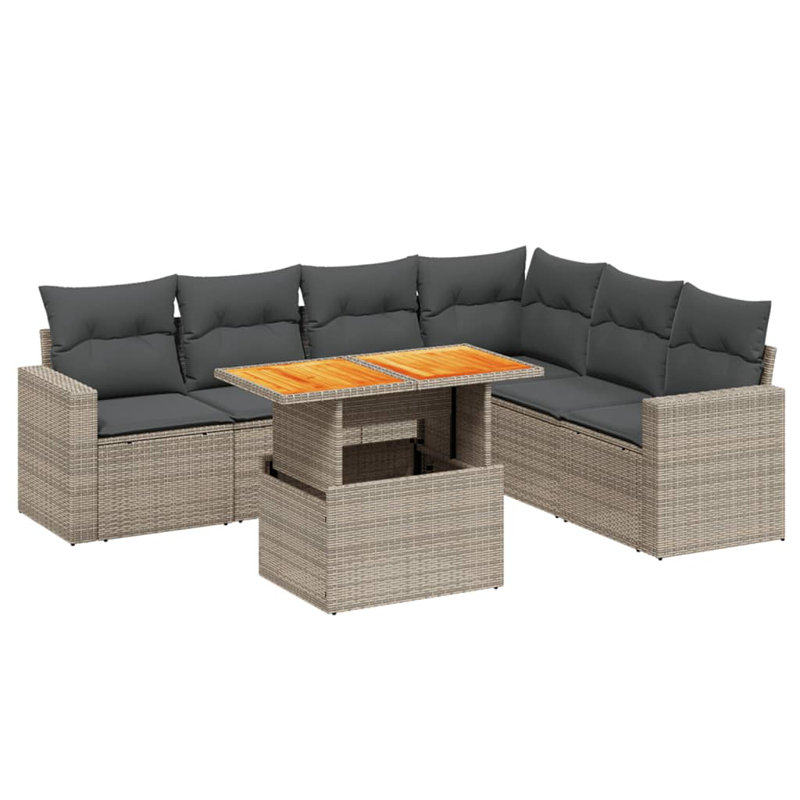 Ensemble de canapé de jardin Vidaxl gris