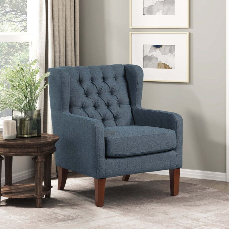 Fauteuil à oreilles classique, Bleu