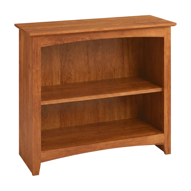 Malani 36" H Solid Wood Classic Bookcase, Golden Pecan, (2 Shelves) 29"H x 31.75"W x 12.875"D