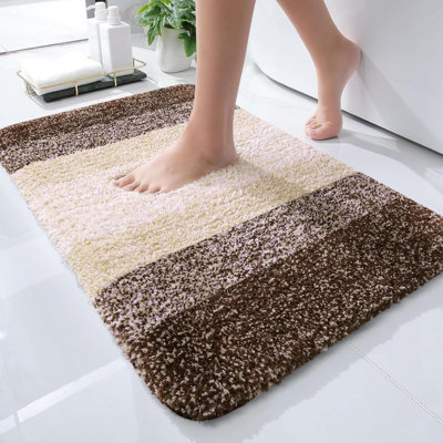 Luxury Bathroom Rugs Mat 30X20, Extra Soft And Absorbent Microfiber Bath Rugs, Non-Slip Plush Shaggy Bath Carpet, Machine Wash Dry, Bath Mat For Bathroom Floor, Tub And Shower, Grey