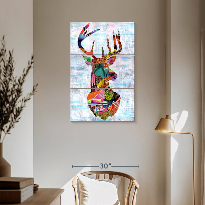 Abstract Deer, 57" H x 36" W