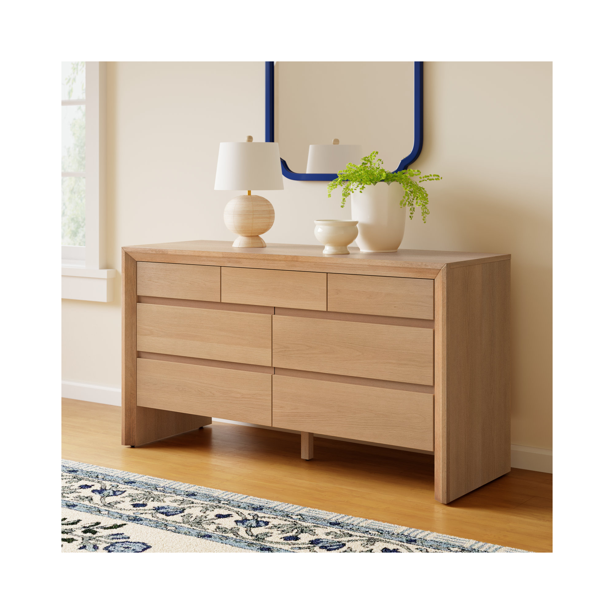 Wyat 7 Drawer Dresser, Natural