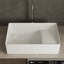 Lavabo vasque de salle de bain carré en céramique blanche 24 po x 15 po Perch