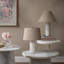 Ensemble de 2 lampes de table rectangulaires unies en marbre blanc