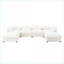 Canapés modulaires, en U modulaire avec rangement, canapé en chenille à assise profonde pour le salon | Blanc neige | Chenille