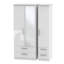 Yvette 3 Door Manufactured Wood Wardrobe-18860442-23704038