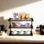 Rangement à 3 niveaux pour tasses à café, porte-tasses pour comptoir, porte-tasses en bambou