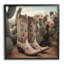 Cowboys et cactus sur bois, impression-93872618-93872617