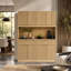 Armoire de cuisine multifonctionnelle moderne de 71 pouces de haut avec prise électrique et comptoir ouvert creux.-1804179253