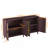 70" Rattan 4-Door Cabinet with Adjustable Shelves-844610182