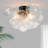 Ahona 3 - Light Dimmable Semi Flush Mount With 13 Swirled Glass Globe Bubble Ball-1803428458