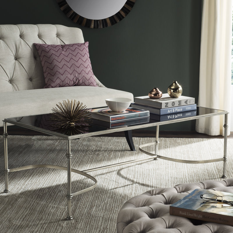 Tillie Four Leg Coffee Table, Silver